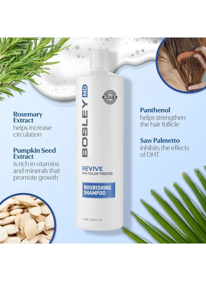 BOSLEYMD Bos Revive Nourishing Shampoo Non Color-Treated Hair by Bosley for Unisex - 33.8 oz Shampoo, White, 1 l (Pack of 1) - Image 3